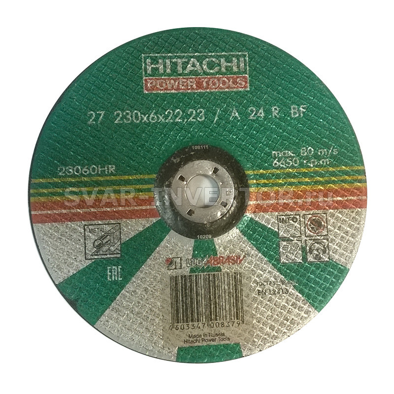 Круг шлифовальный 230. 230 Х 6 Х 22 а24 Hitachi круг зачистной металл. Круг зачистной 230х6. Зачистные круги на 230.