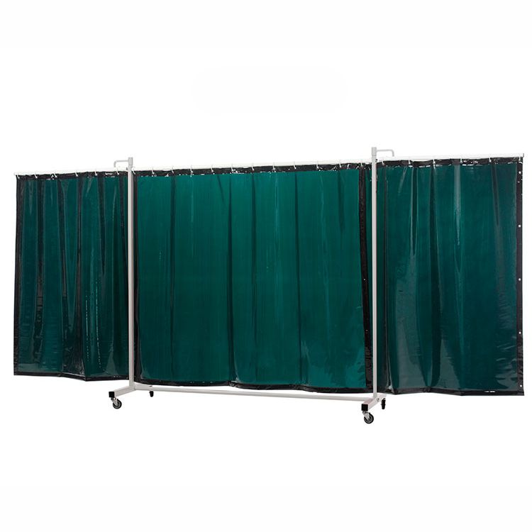 Защитный сварочный экран Robusto Triptych XL "GREEN-6" 4350x2000мм с зелёной шторой