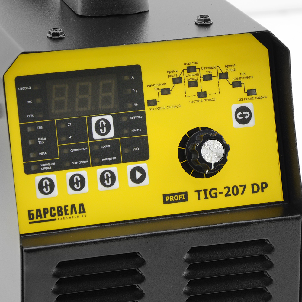 Установка аргонодуговая БАРСВЕЛД Profi TIG-207 DP (220 В), НАКС