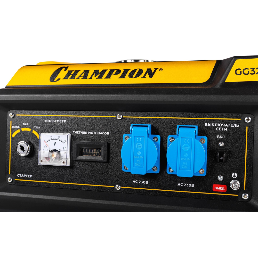 Электростанция GG3200EW (220 В, бензин, электр.+р/старт, счетчик), CHAMPION