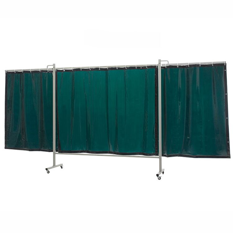 Защитный сварочный экран Omnium Triptych XL "GREEN-6" 4350x2000мм с зелёной шторой