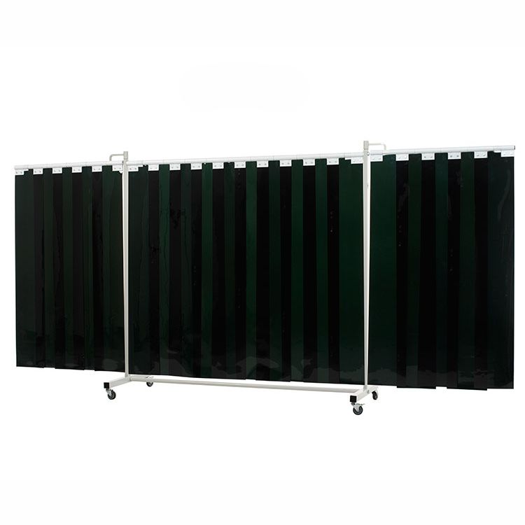 Защитный сварочный экран Robusto Triptych XL "GREEN-9" 4350x2000мм с темно-зелёной полосой 300x2мм