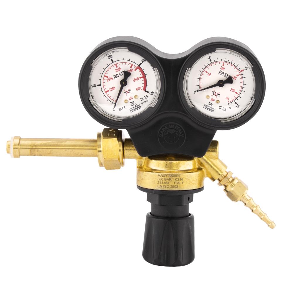 Редуктор защитные газы Oxyturbo MAXY SMART (аргон/CO2/гелий/воздух, 300/10 бар)