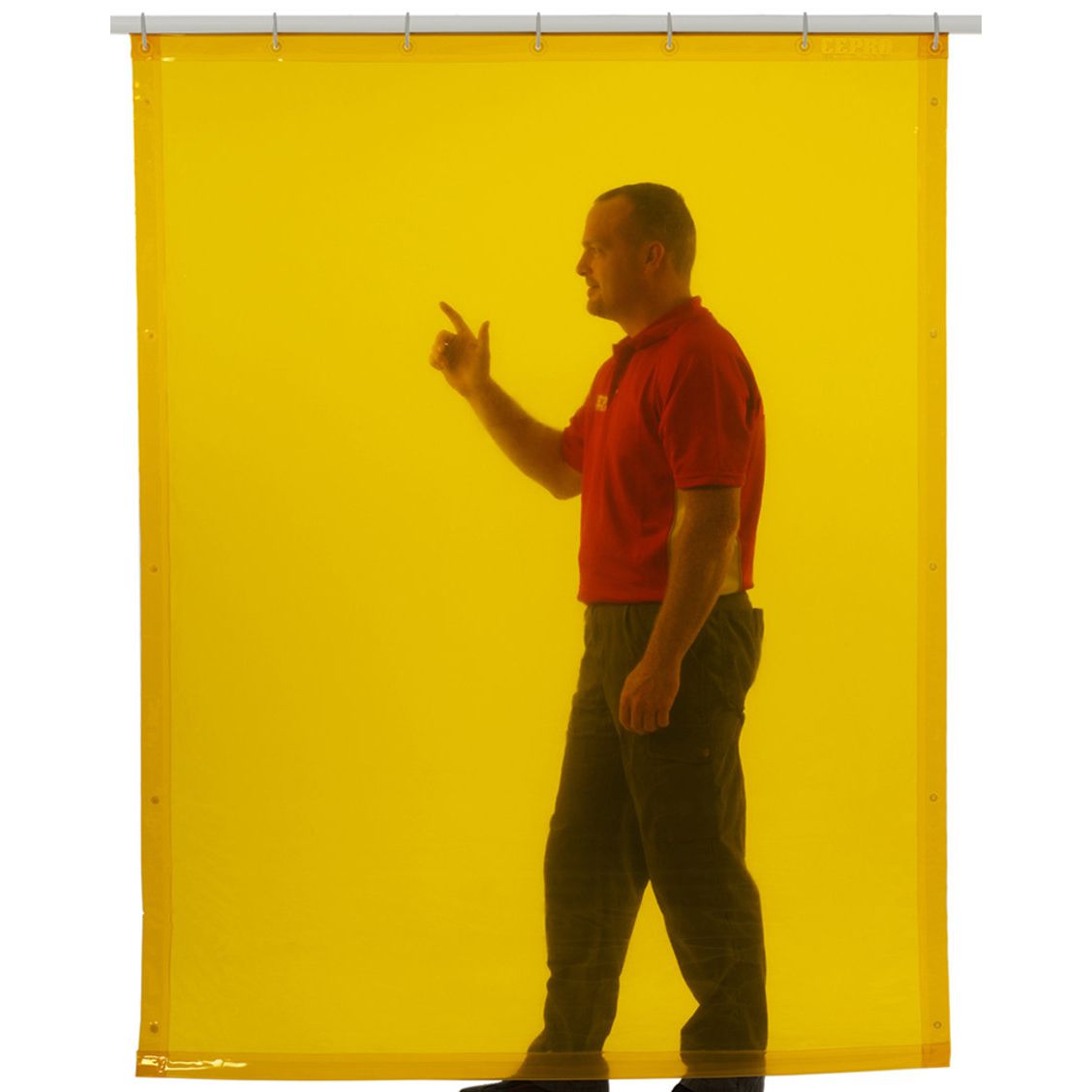 Защитная штора «YELLOW» CEPRO 180x140см (прозрачная, 1800x1400мм, от пыли и возд. потоков)