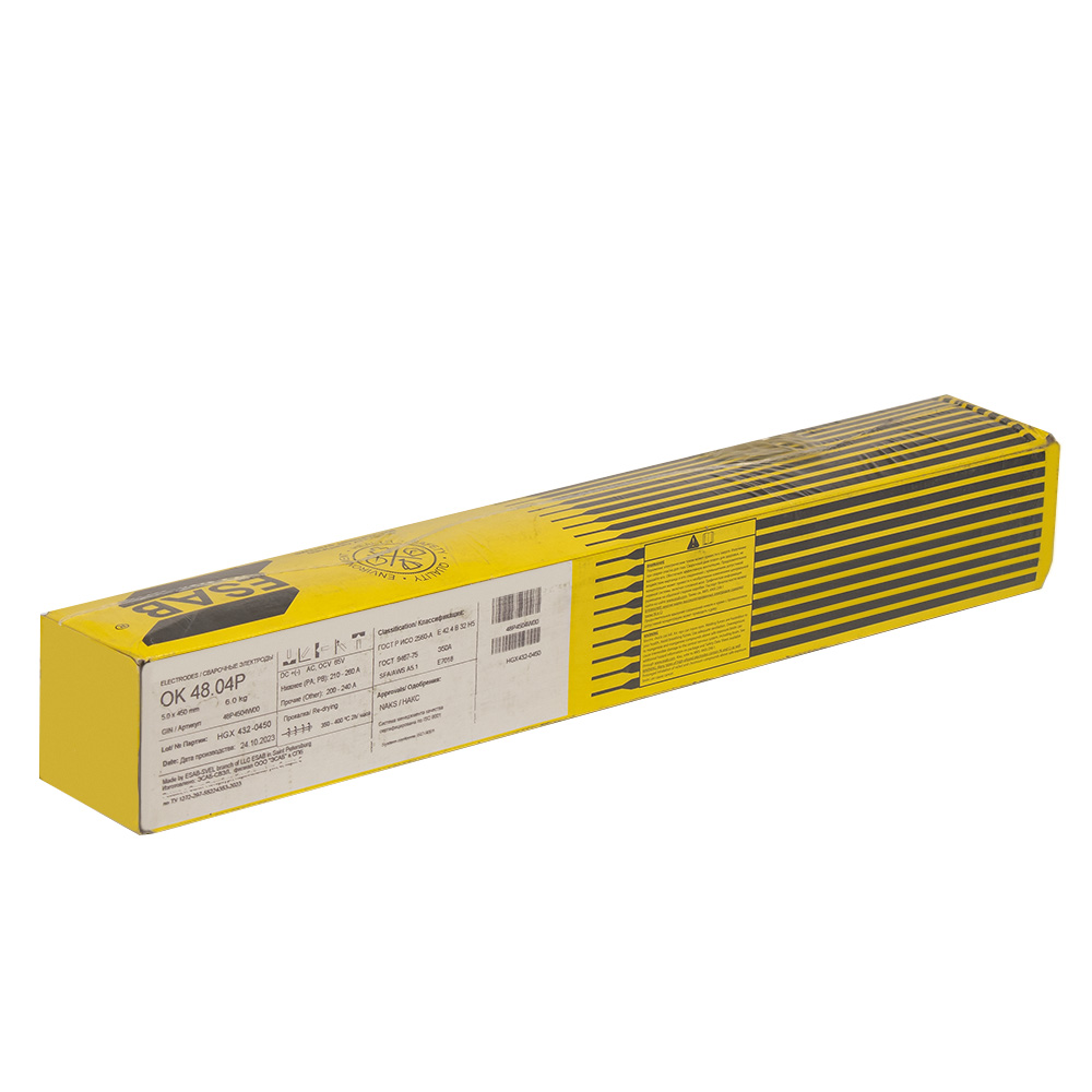 Электроды ESAB OK 48.04Р ф 4,0 мм, пачка 6,0 кг