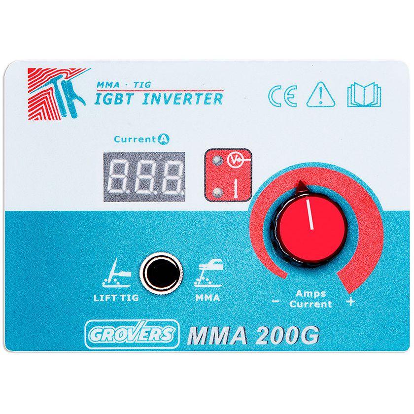 Сварочный инвертор GROVERS MMA 200 G professional (220В; 10-200А; 7кВт; 5,9кг)